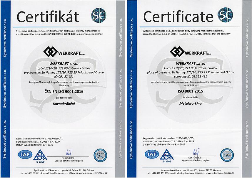 Certifikace ISO 9001
